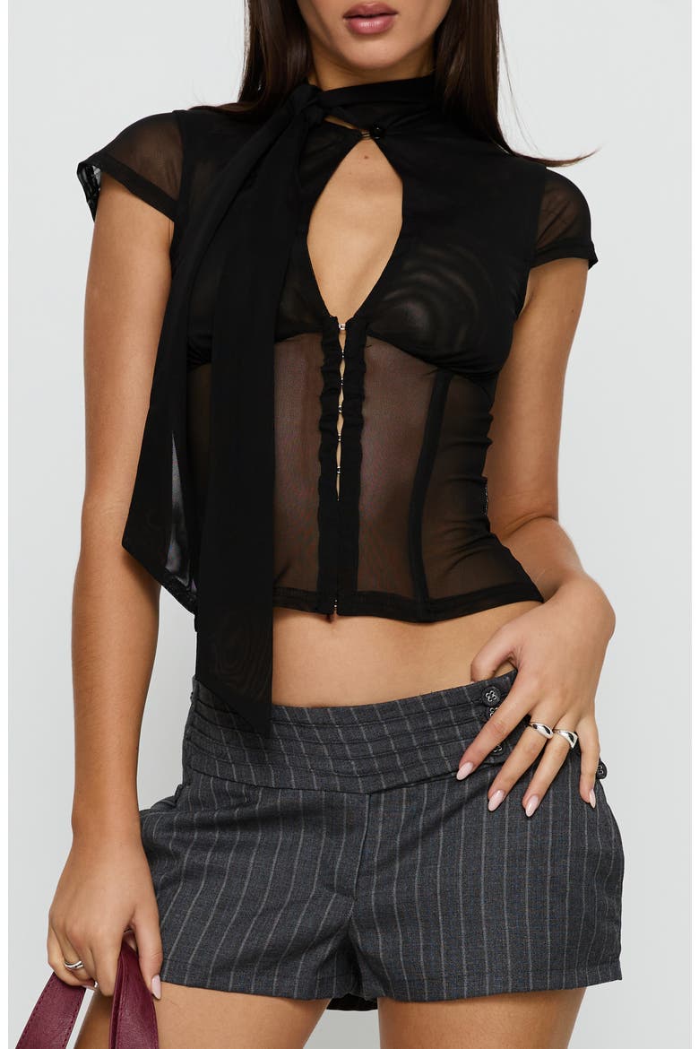 Anistasia Mesh Corset Top, Main, color, BLACK