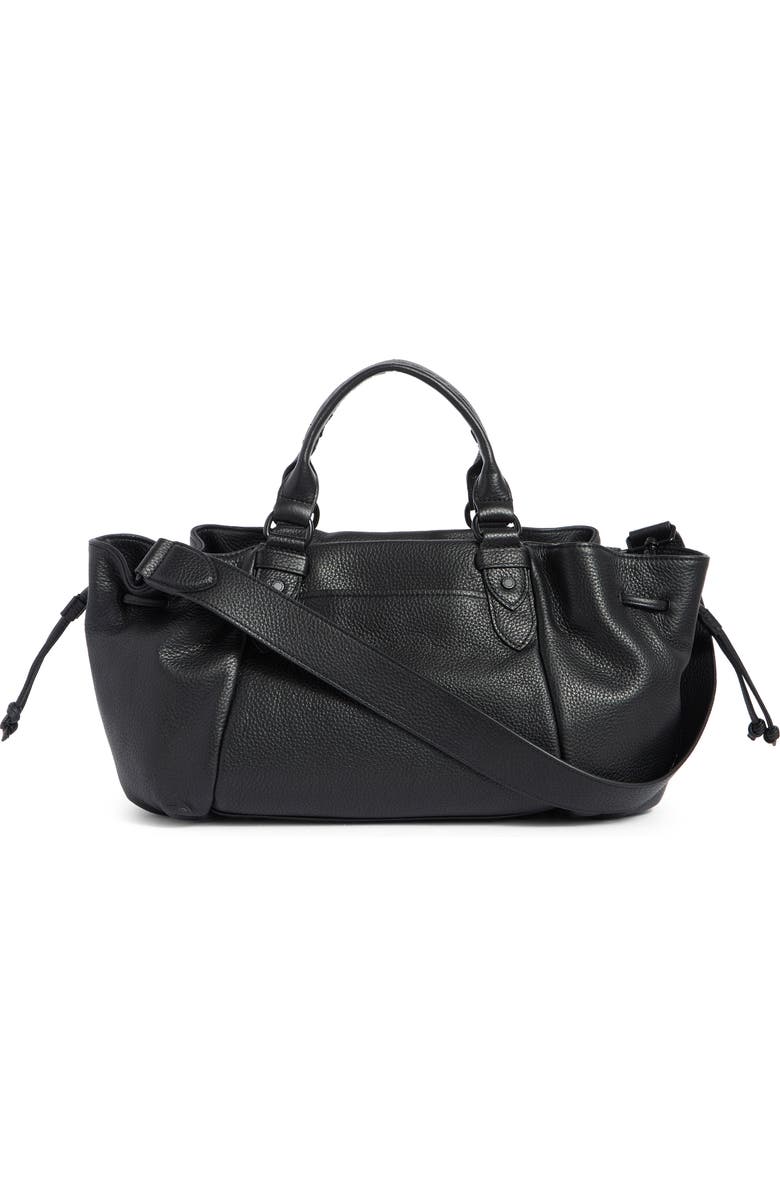 AIMEE Essence Leather Satchel, Alternate, color, Black