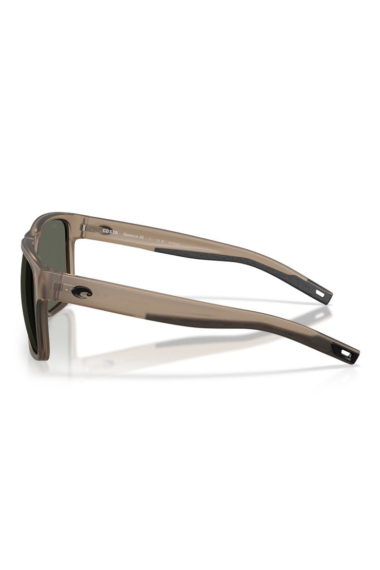 Spearo XL 59mm Polarized Square Sunglasses, Alternate, color, MATTE BROWN SMOKE / GRAY 580G