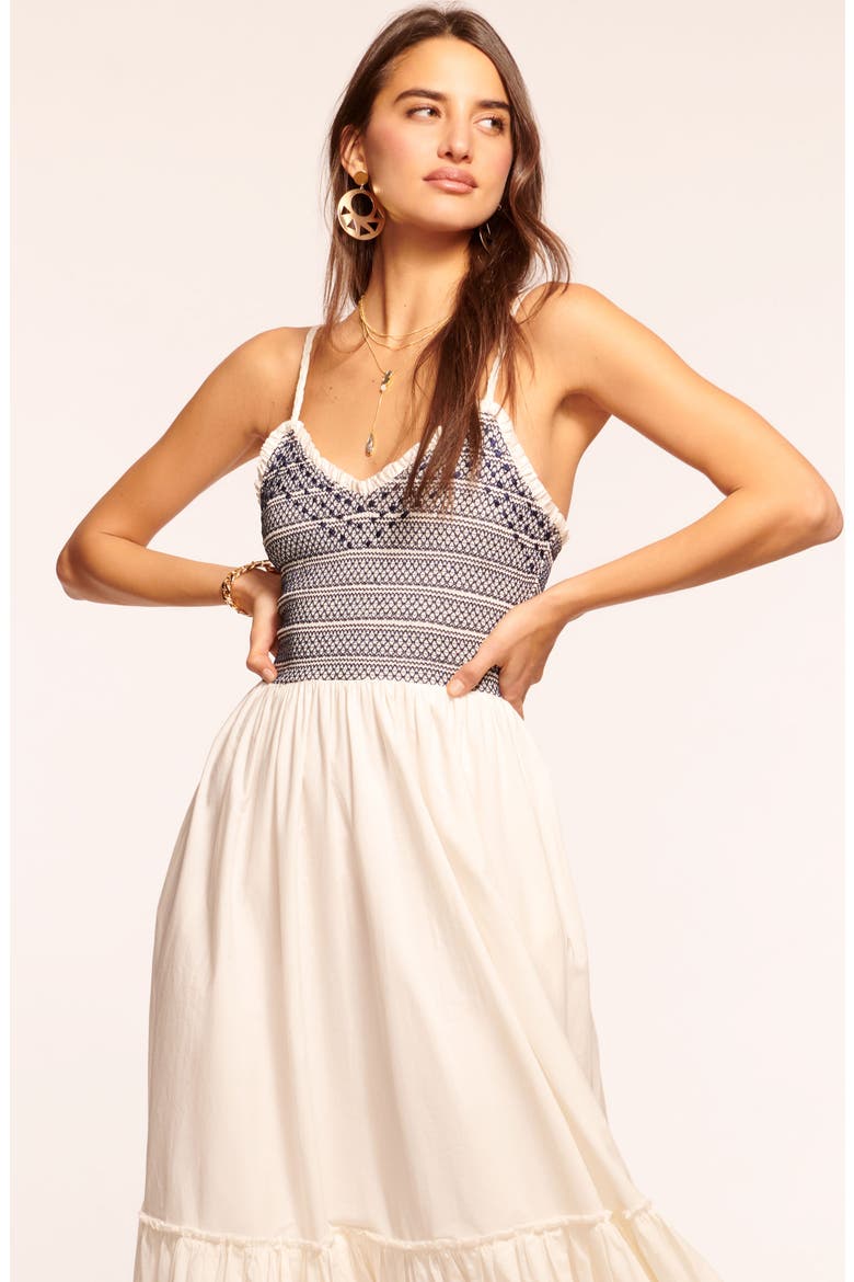 Lucia Ruffle Hem Maxi Sundress, Alternate, color, WHITE