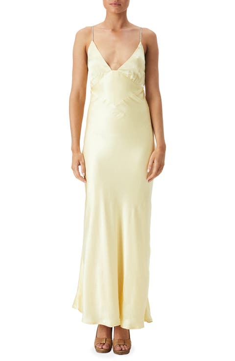 Capri Diamanté Strap Satin Slip Dress