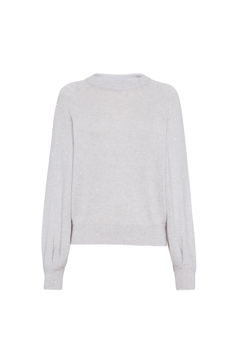 Cashmere and silk diamond yarn sweater