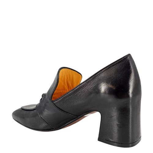 Madison Maison Hidden Horse Bit Heel Loafer In Black