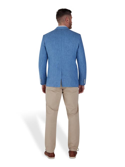 Raging Bull Linen Blazer In Blue