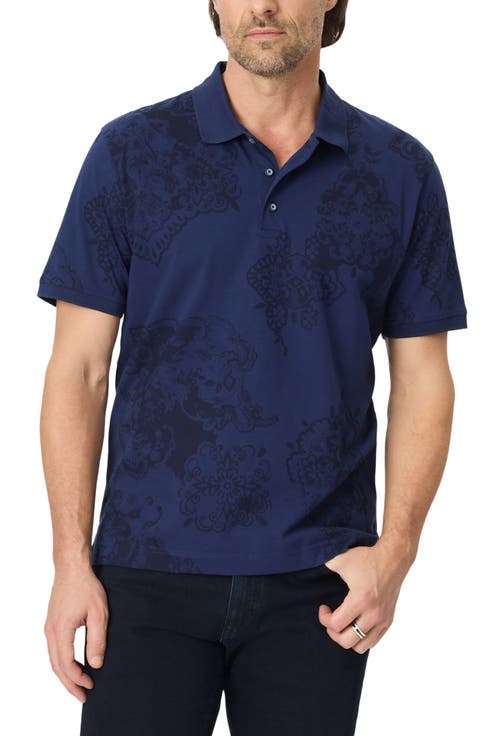 Linford Paisley Cotton Polo