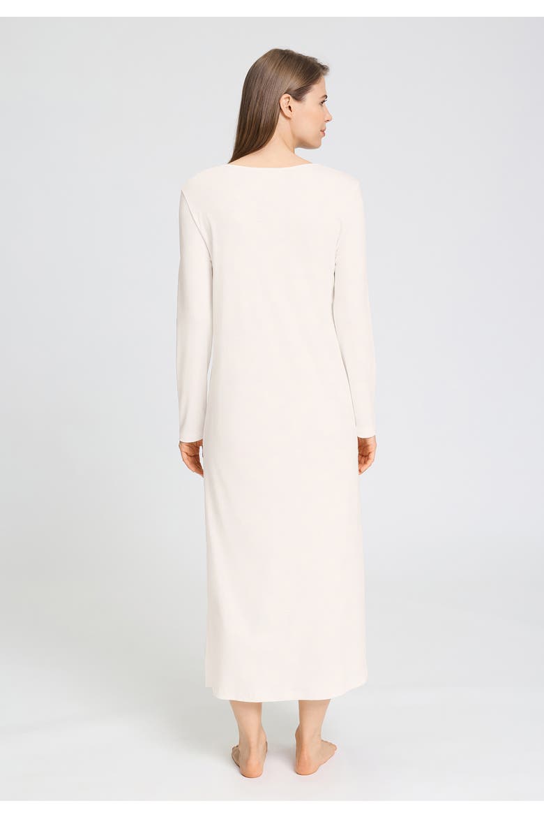 Rosaria Embroidered Cotton Nightgown, Alternate, color, Off White