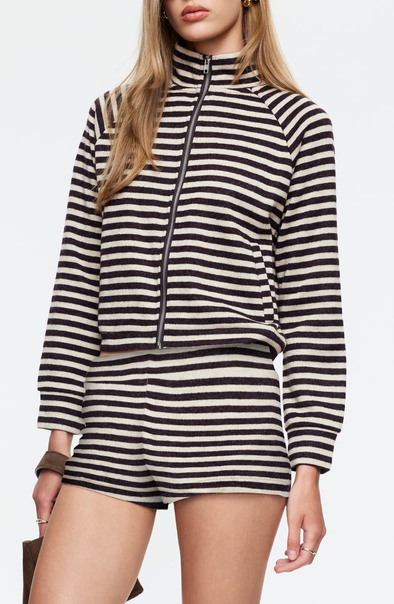 LIONESS Bloom Knit Jacket, Alternate, color, Beige Chocolate