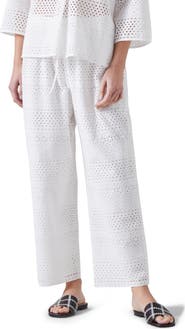 LK Bennett Edie Broderie Straight Leg Pants