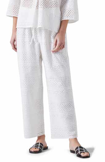 LK Bennett Edie Broderie Straight Leg Pants