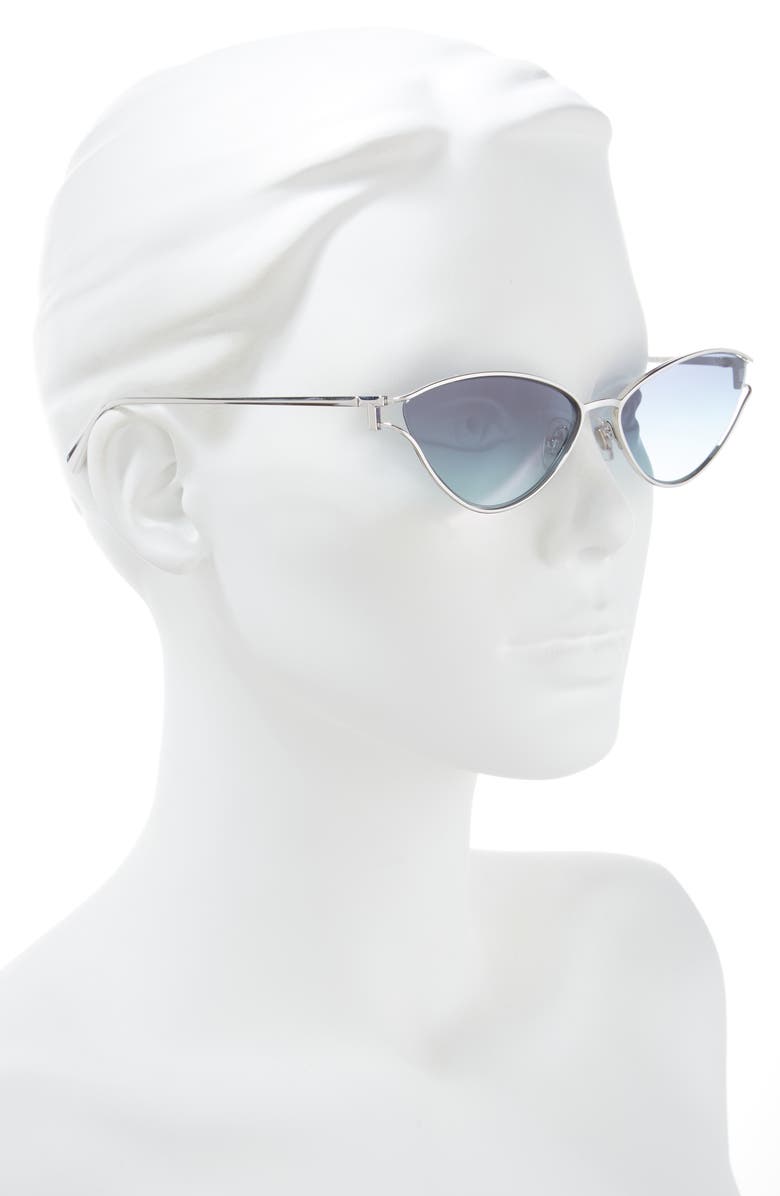 Tiffany & Co. 61mm Cat Eye Sunglasses, Alternate, color, Silver