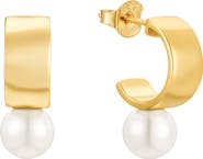 Untamed Petals Leah Pearl Hoops