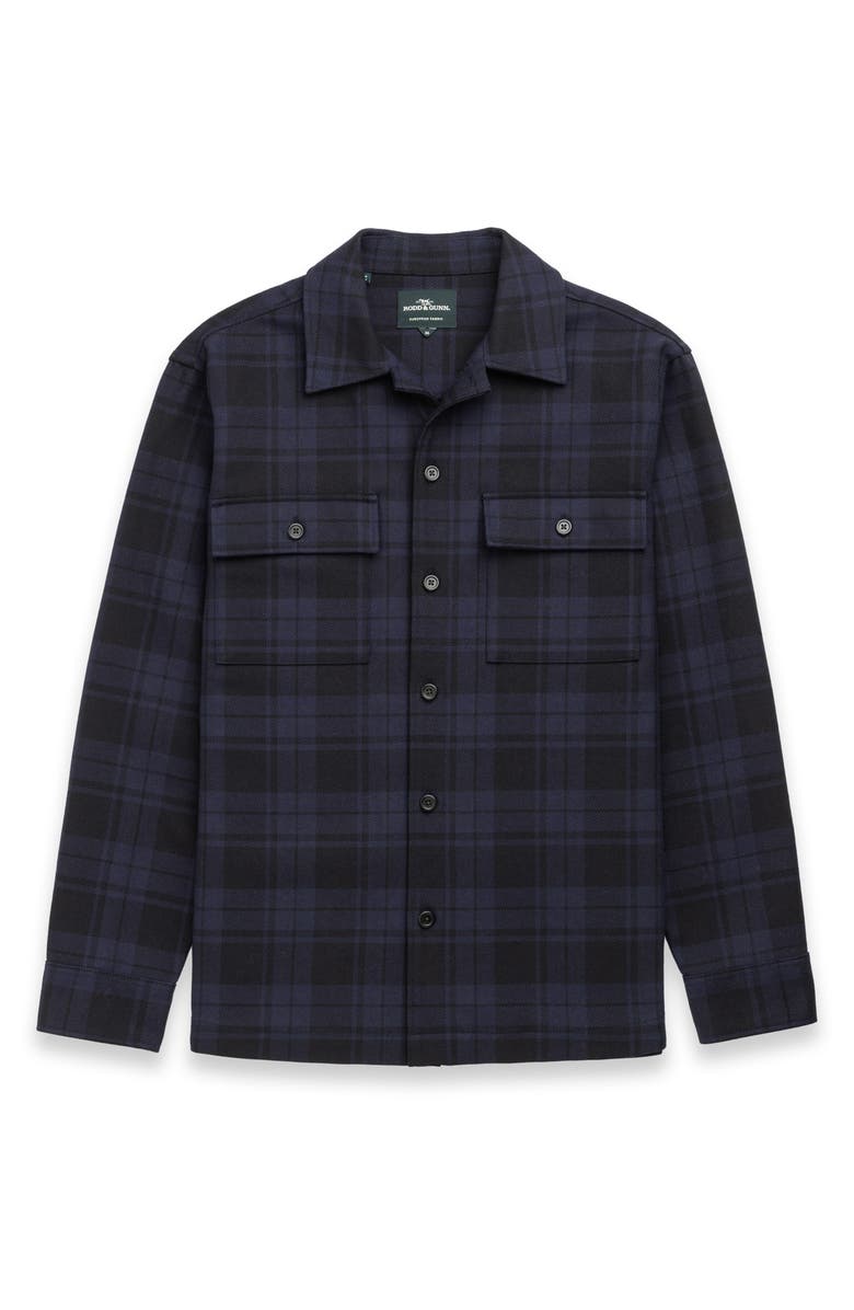 Rodd & Gunn Netherton Plaid Shirt Jacket, Alternate, color, Eclipse