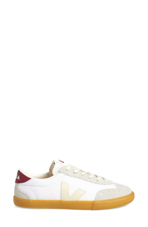 Veja V-82 Grained Leather Pure Sneakers Shoes In Lunar Pierre Marsala