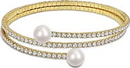 DELMAR 8-8.5mm Cultured Freshwater Pearl Bypass Bracelet