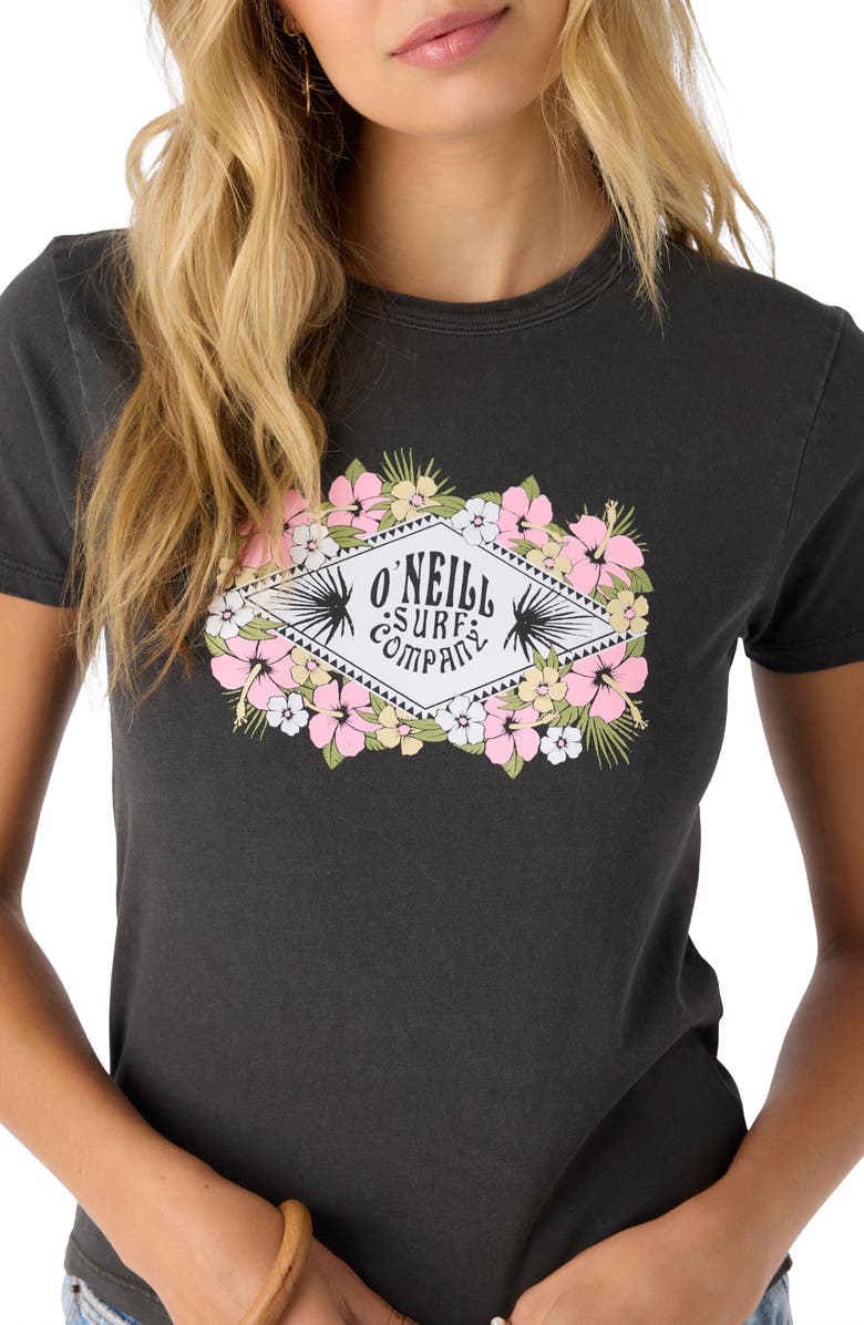 O'Neill Beachside Hibiscus Graphic T-Shirt, Alternate, color, 