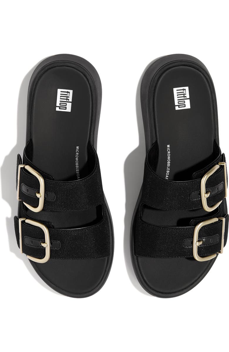 FitFlop F-Mode Shimmer Buckle Sandal, Alternate, color,