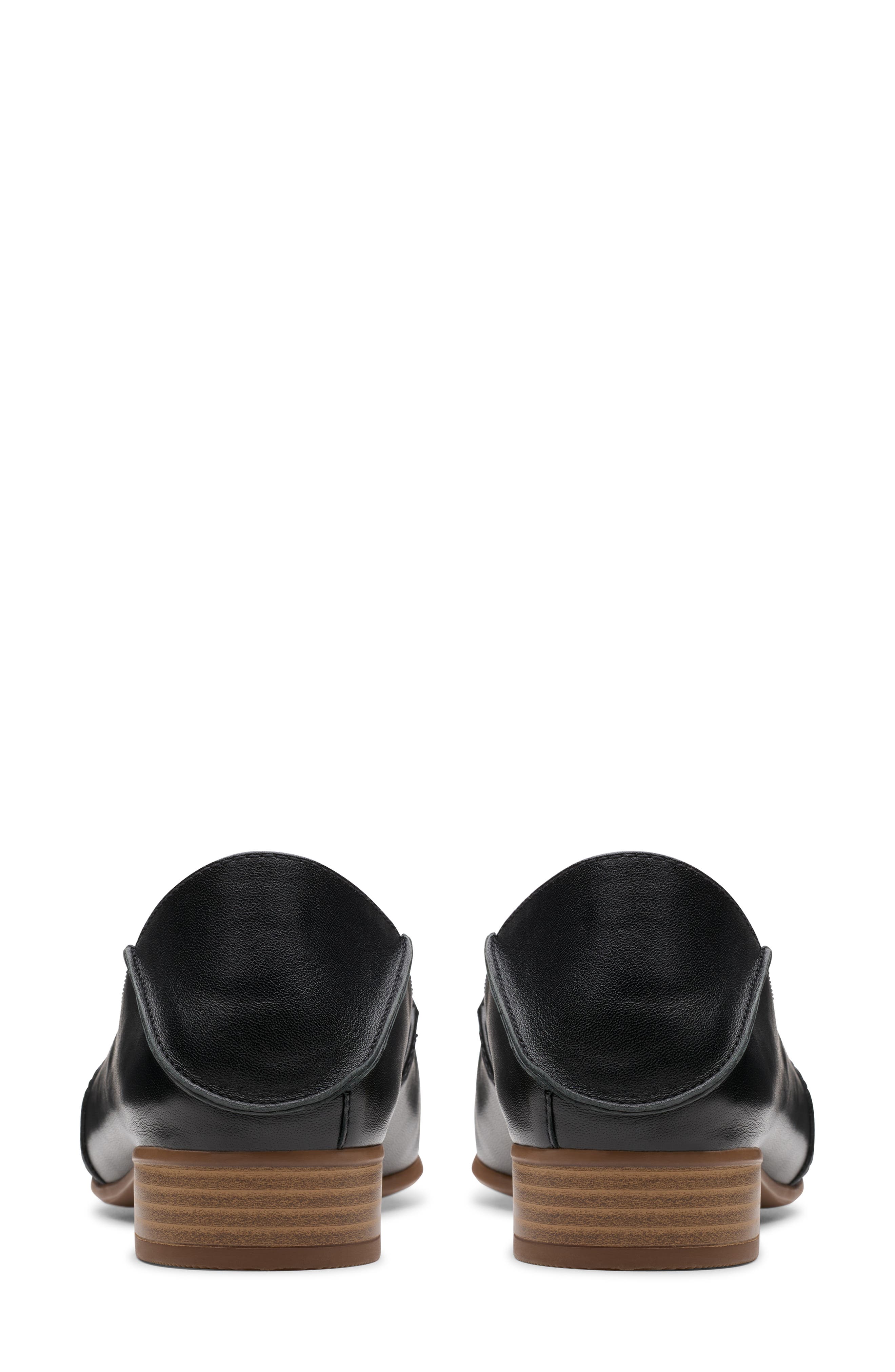 Clarks<sup>®</sup> Juliet Trim Loafer, Alternate, color, Black Leather