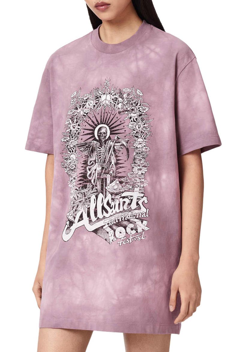 Avalon Graphic T-Shirt Dress, Alternate, color, PINK