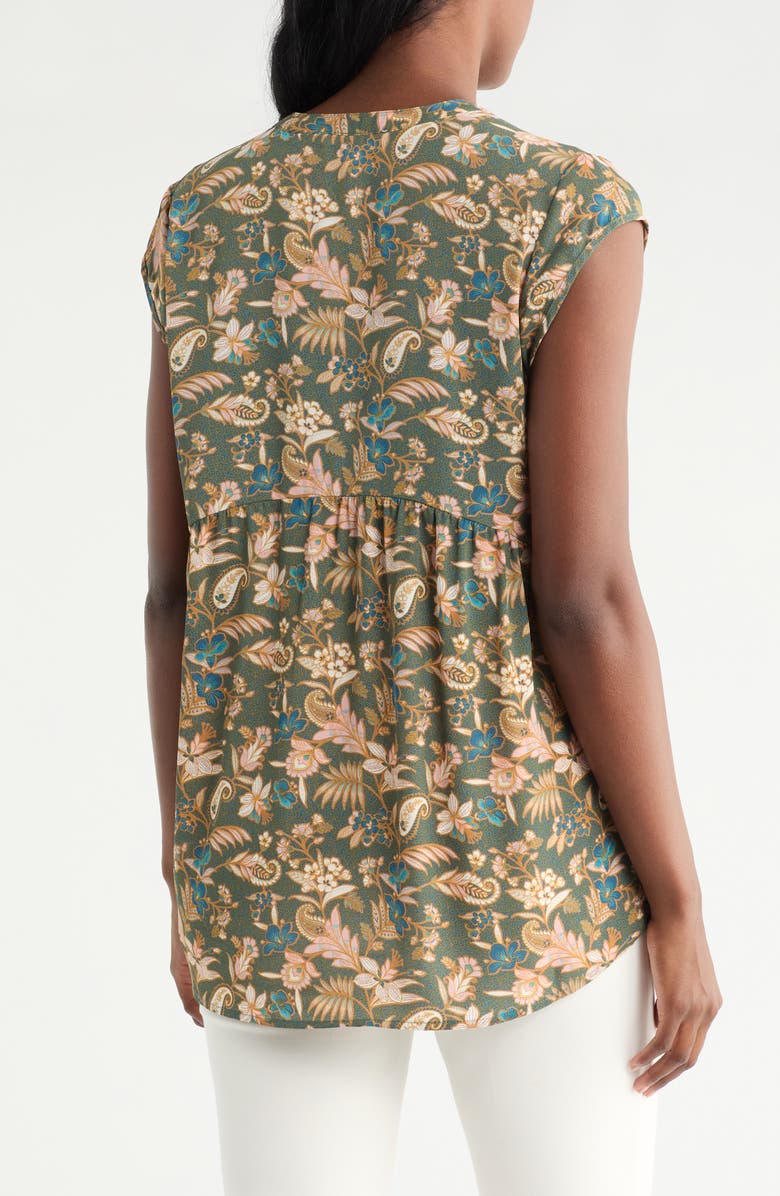 DR2 by Daniel Rainn Flounce Back Split Neck Top, Alternate, color, Light Teal