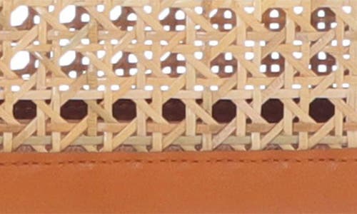 Adornia Rattan Cane Clutch In Brown