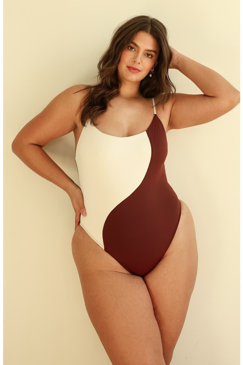 Harmony One Piece, Alternate, color, Mocha/Ivory