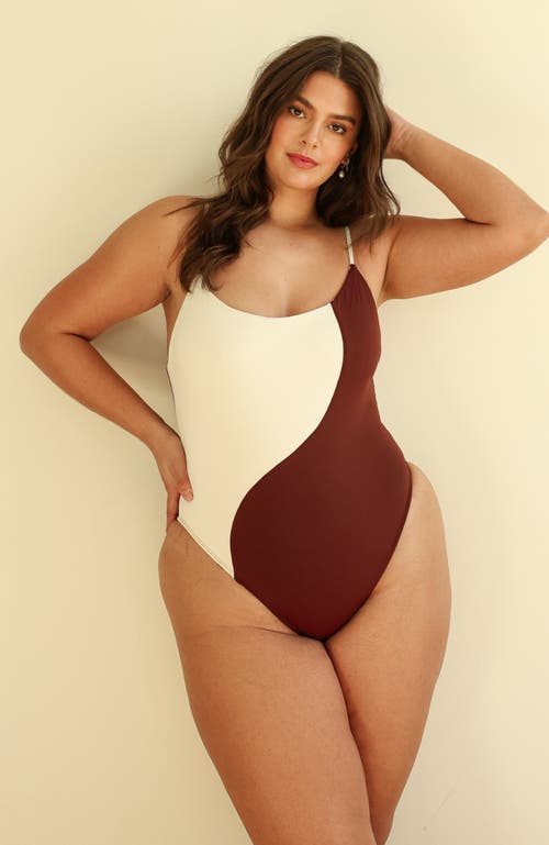 Dippin Daisys Harmony One Piece In Mocha/ivory