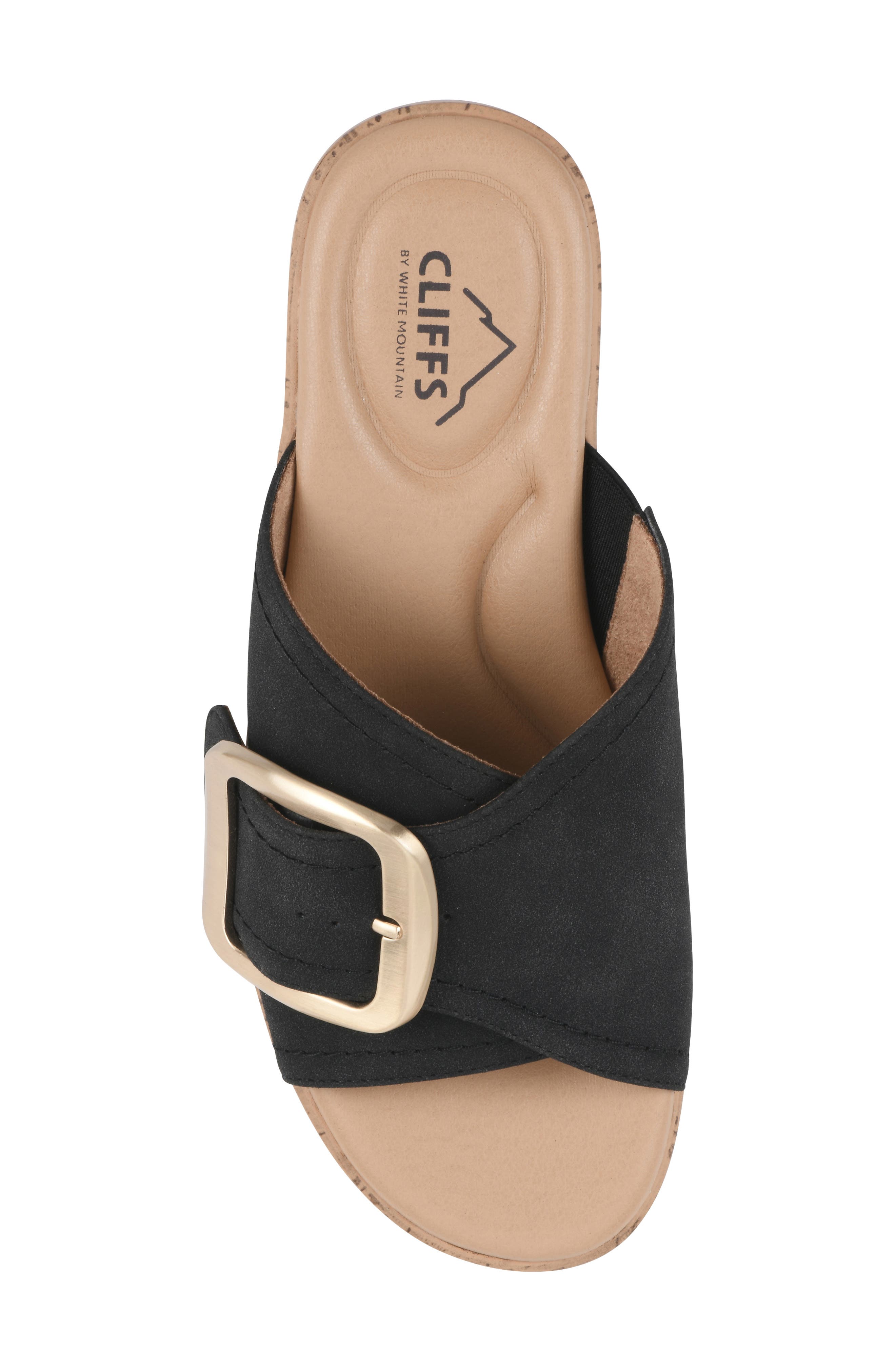 CLIFFS BY WHITE MOUNTAIN Filipia Block Heel Sandal, Alternate, color, Black/ Nubuck