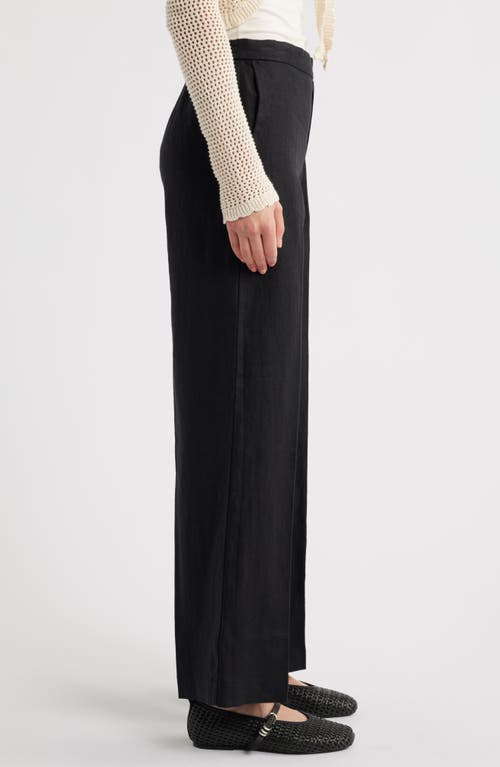 Madewell The Easy Linen Pull-on Pants In Black