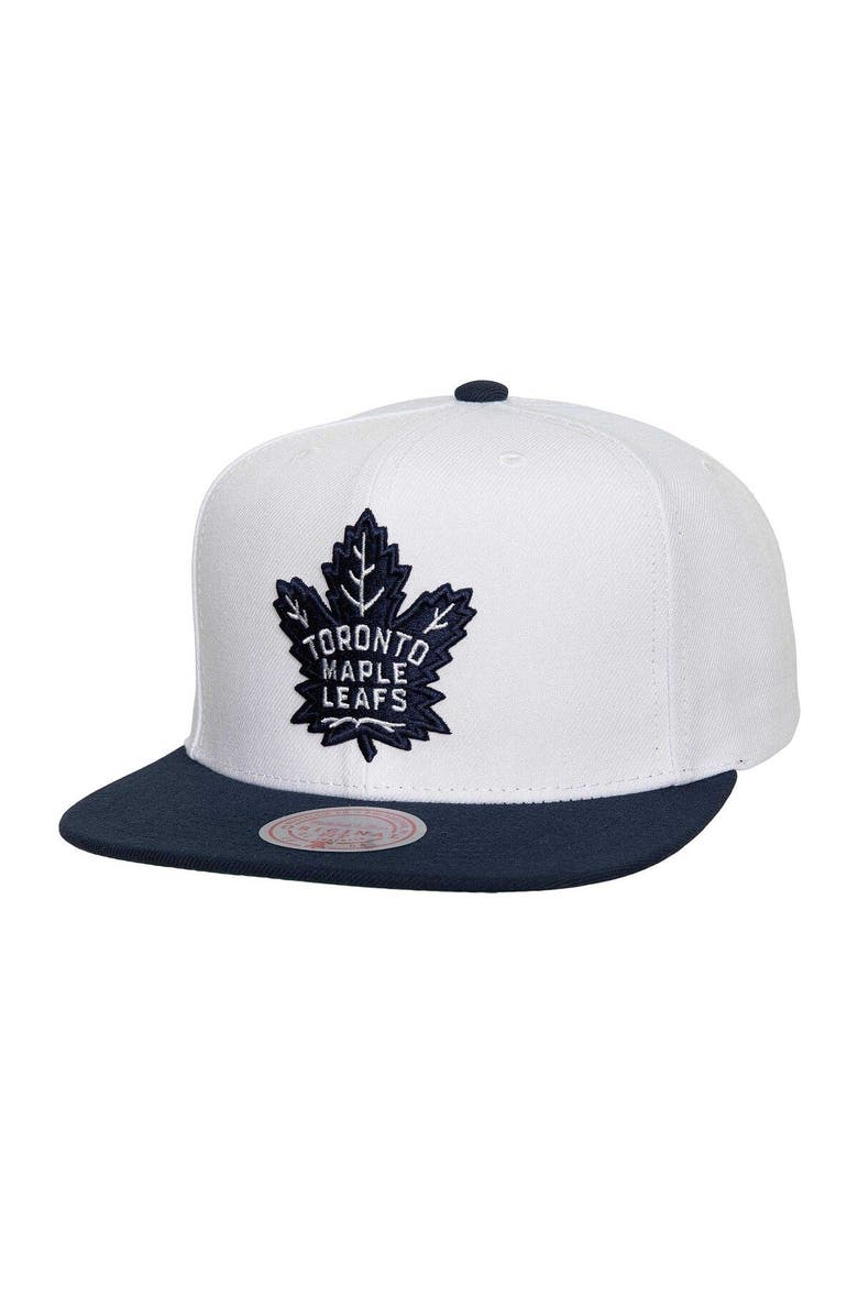 Mitchell & Ness Men's Mitchell & Ness White Toronto Maple Leafs Core Team Ground 2.0 Snapback Hat, Main, color,