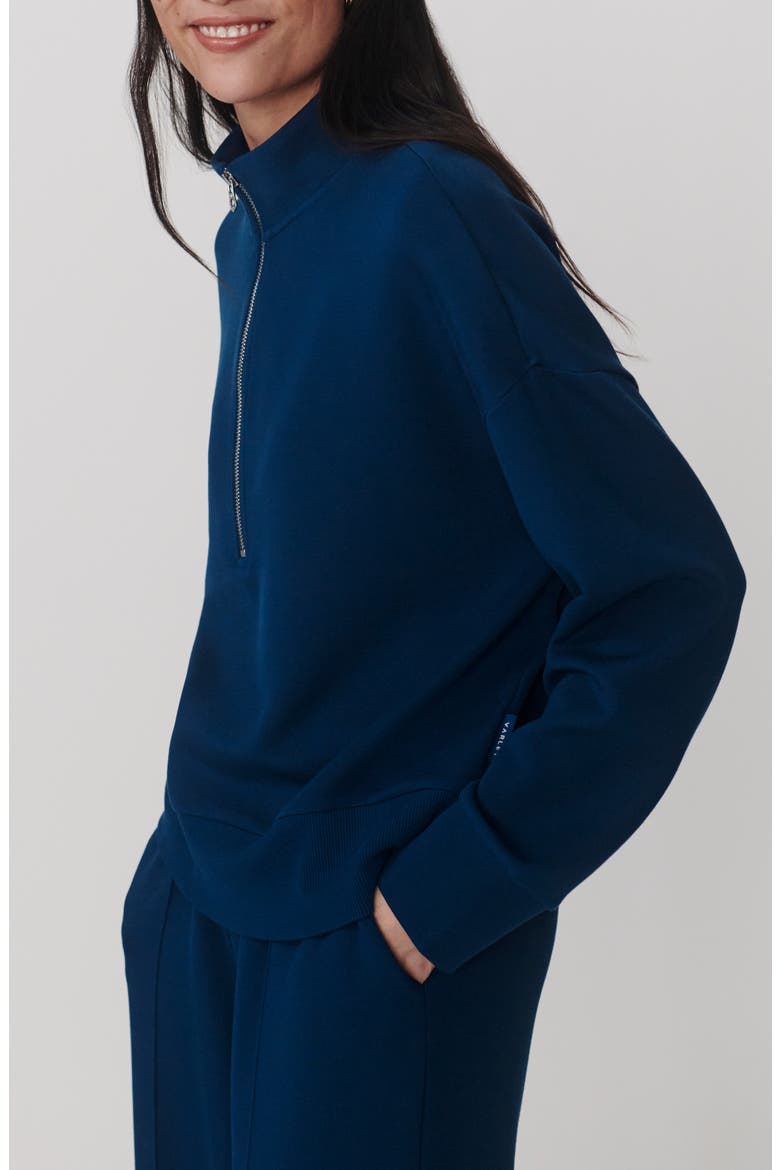 Mavis Half Zip Sweatshirt, Alternate, color, SEA BLUE