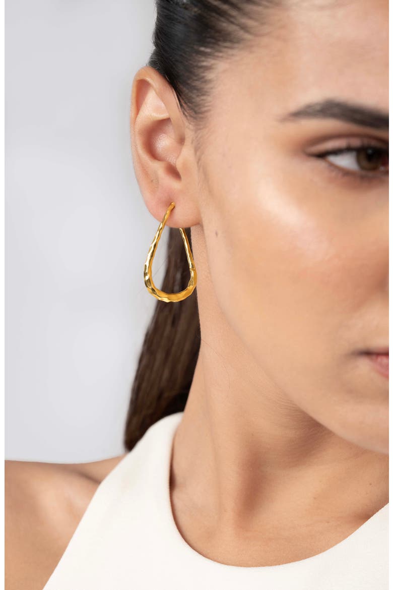 Raya Hoop Earrings, Alternate, color, GOLD