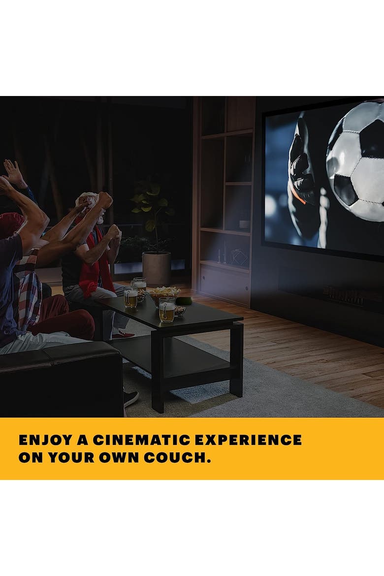 Projector Screen, Fixed Frame Projector Screen with Velvet Frame & Wall Mount Kit, Alternate, color, Black