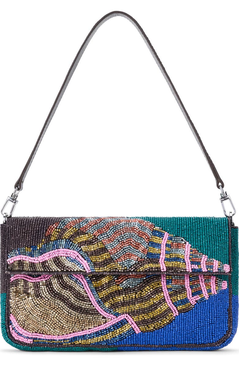 STAUD Timmy Beaded Convertible Shoulder Bag, Main, color, Conch Shell
