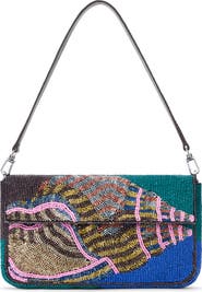 STAUD Timmy Beaded Convertible Shoulder Bag