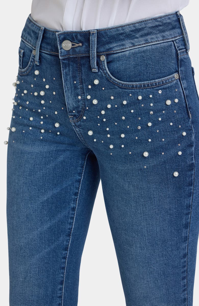NYDJ Marilyn Embellished Straight Leg Jeans, Alternate, color, Lake Notre-Dame