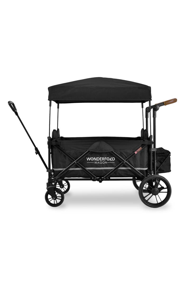 WonderFold Wagon Push/Pull Quad Stroller Wagon - Black, Alternate, color, Black