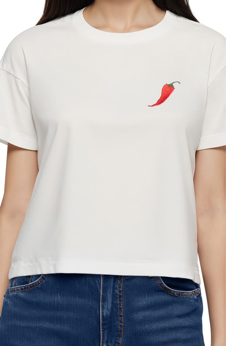Wildfox Jamie Spicy Marg Graphic T-Shirt, Alternate, color, Snow White