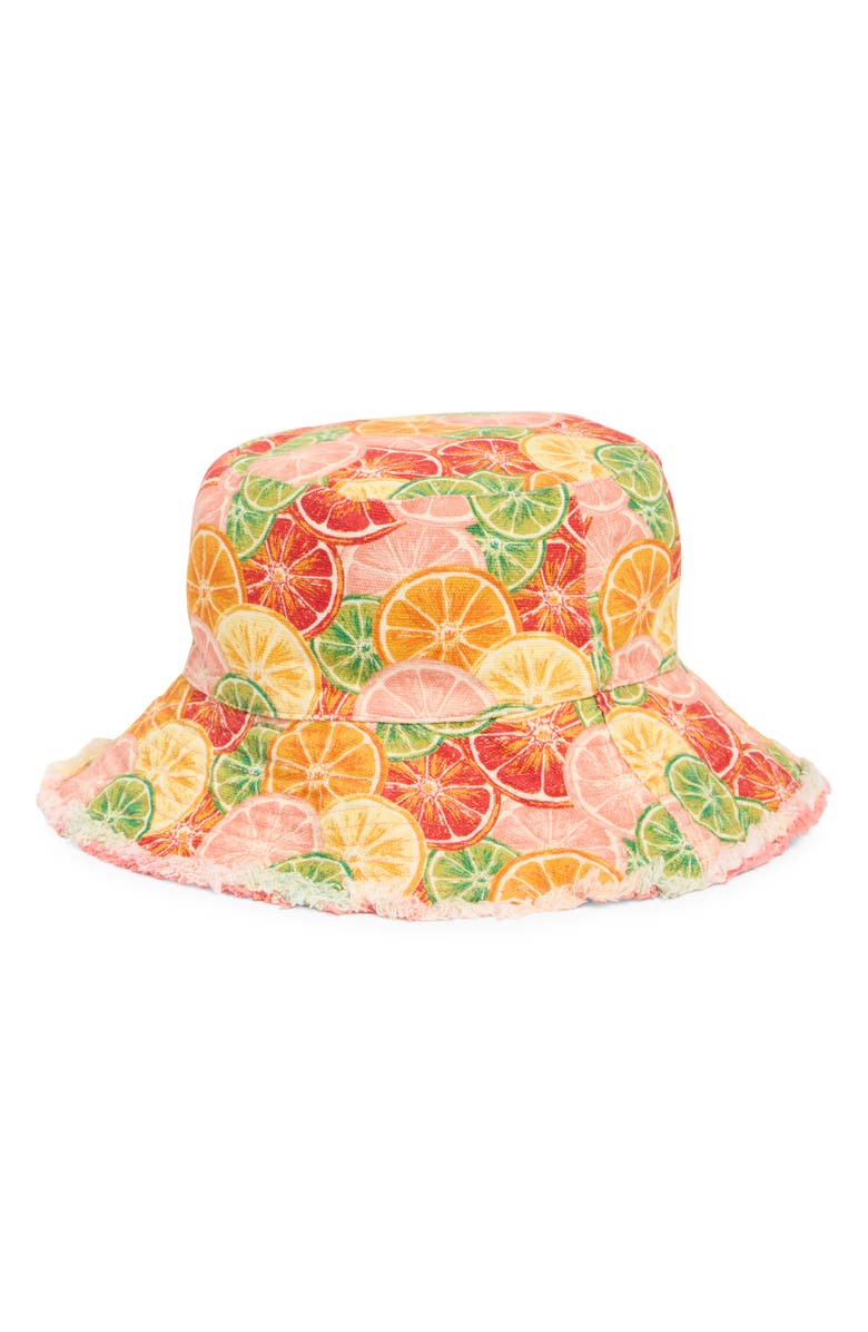 Steve Madden Sliced Citrus Bucket Hat, Alternate, color,