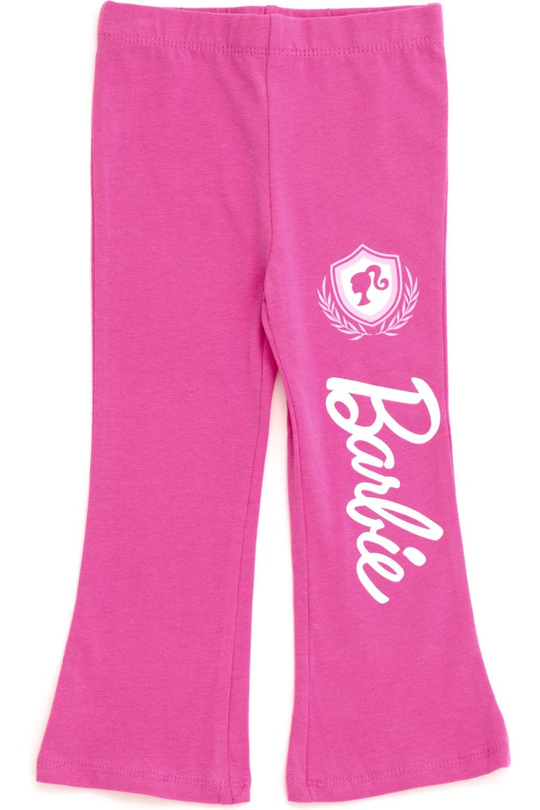 2-Piece Long Sleeve Tee and Flare Pants Set, Alternate, color, White and Pink
