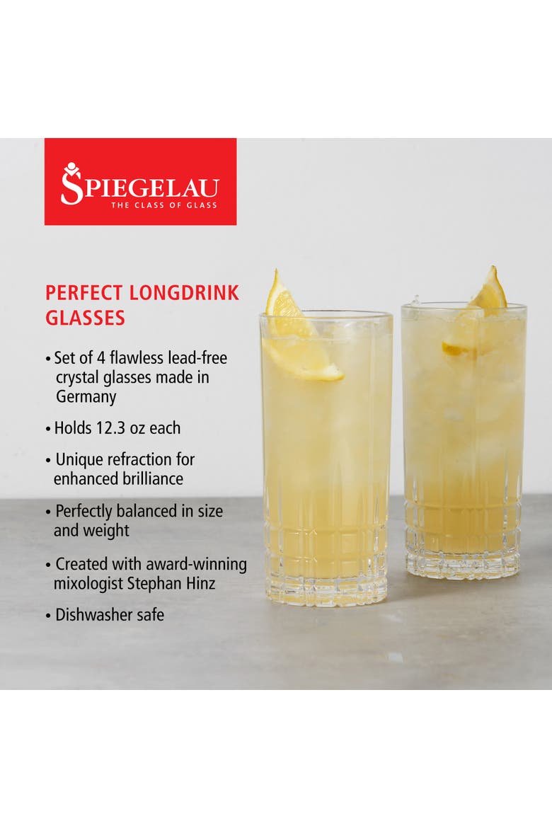 Perfect Longdrink Glass Set of 4, Alternate, color, Clear