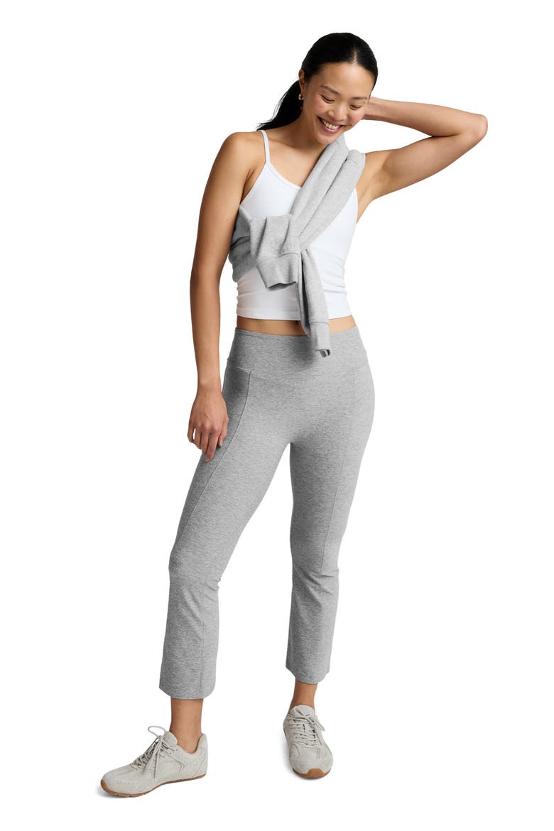 Spacedye Pintuck Kick Flare Pants, Alternate, color, SILVER MIST