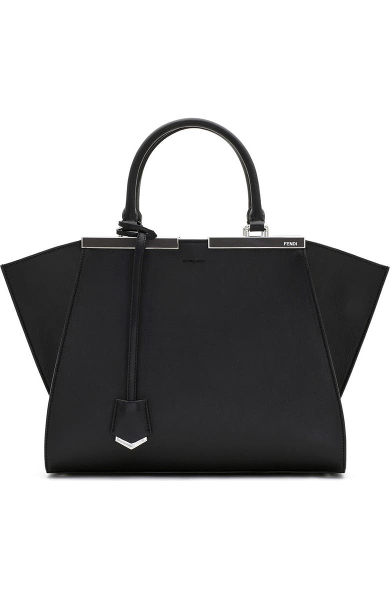 Fendi '3Jours' Leather Shopper, Main, color,