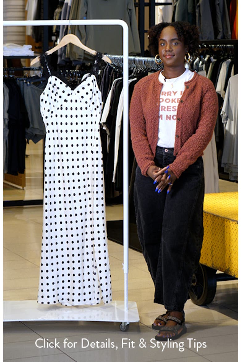 Eirene Lace Trim Polka Dot Dress video