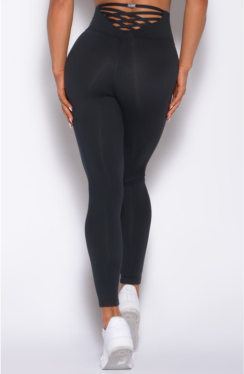 Bombshell Sportswear Sexy Back Leggings, Alternate, color, Black