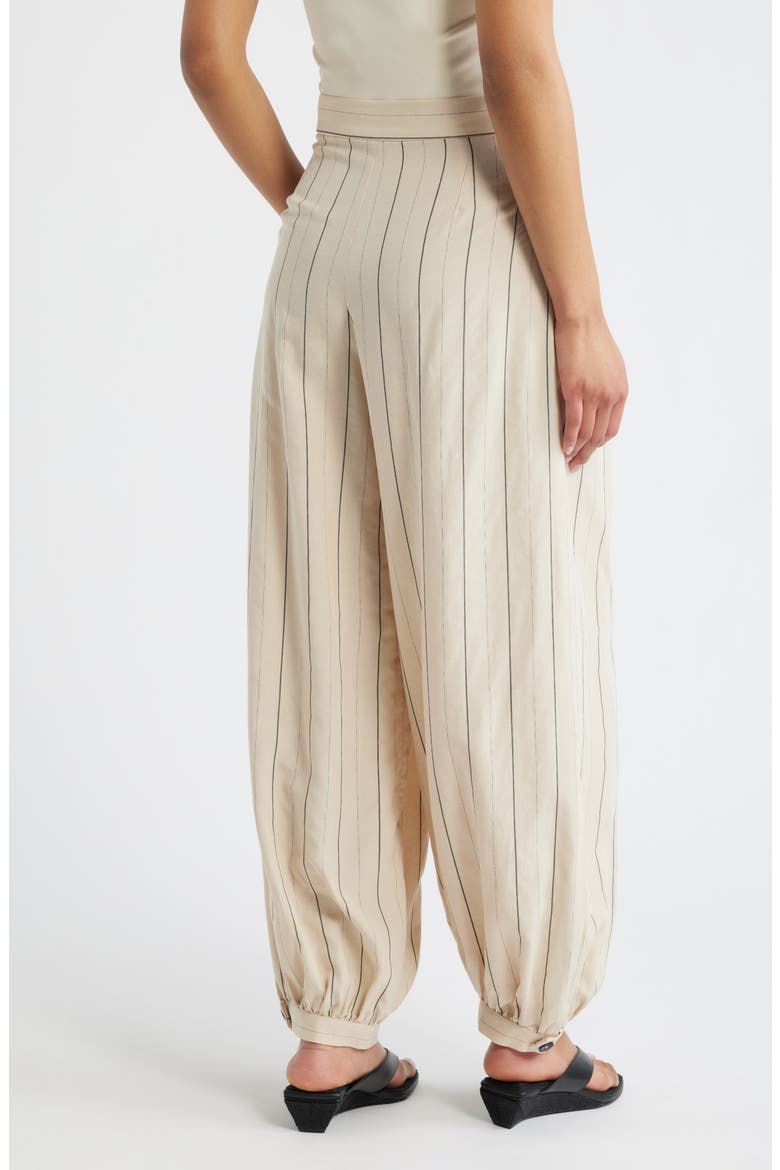 Malta Pantalon Stripe Balloon Pants, Alternate, color, ECRU