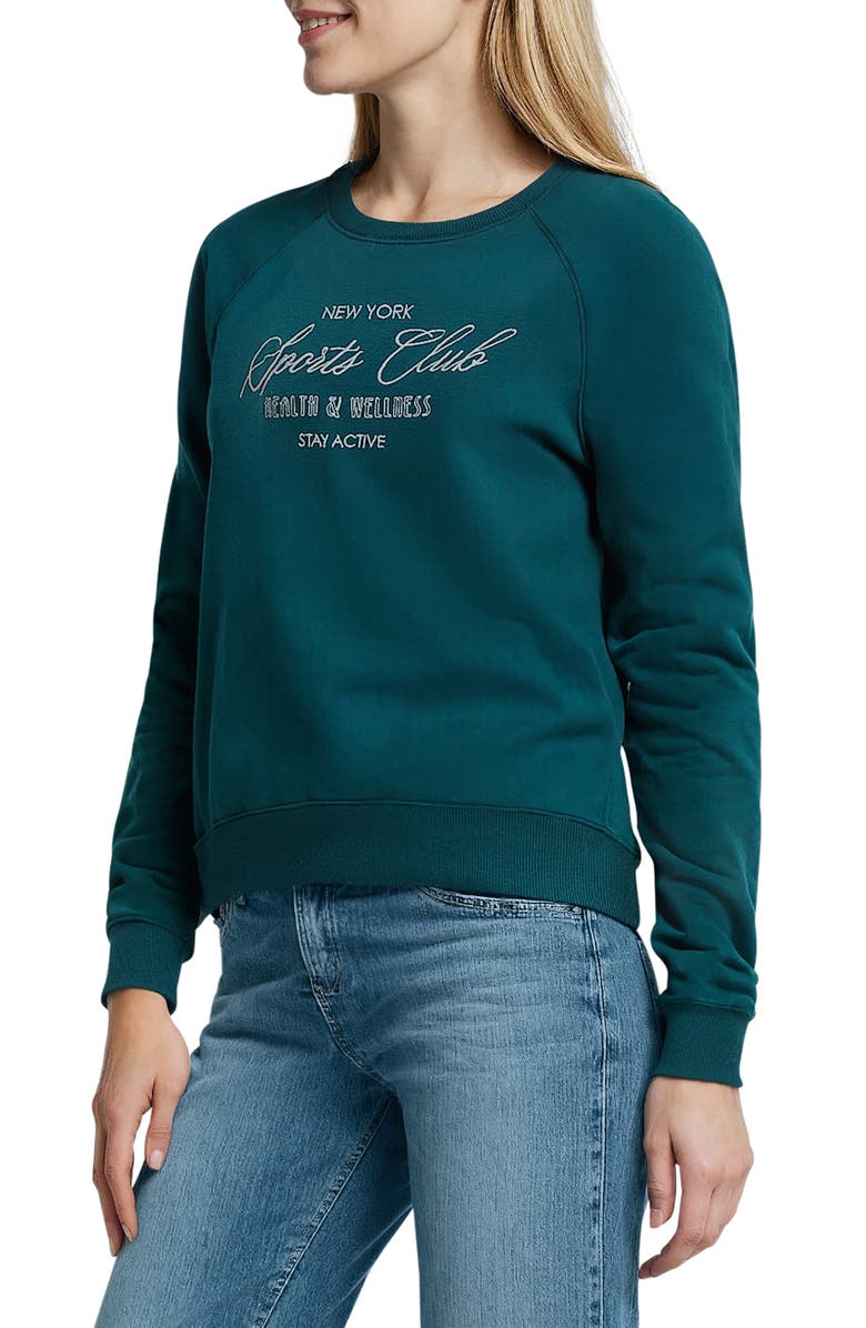 Wildfox Keely NY Sports Club Sweatshirt, Alternate, color, Dark Sea