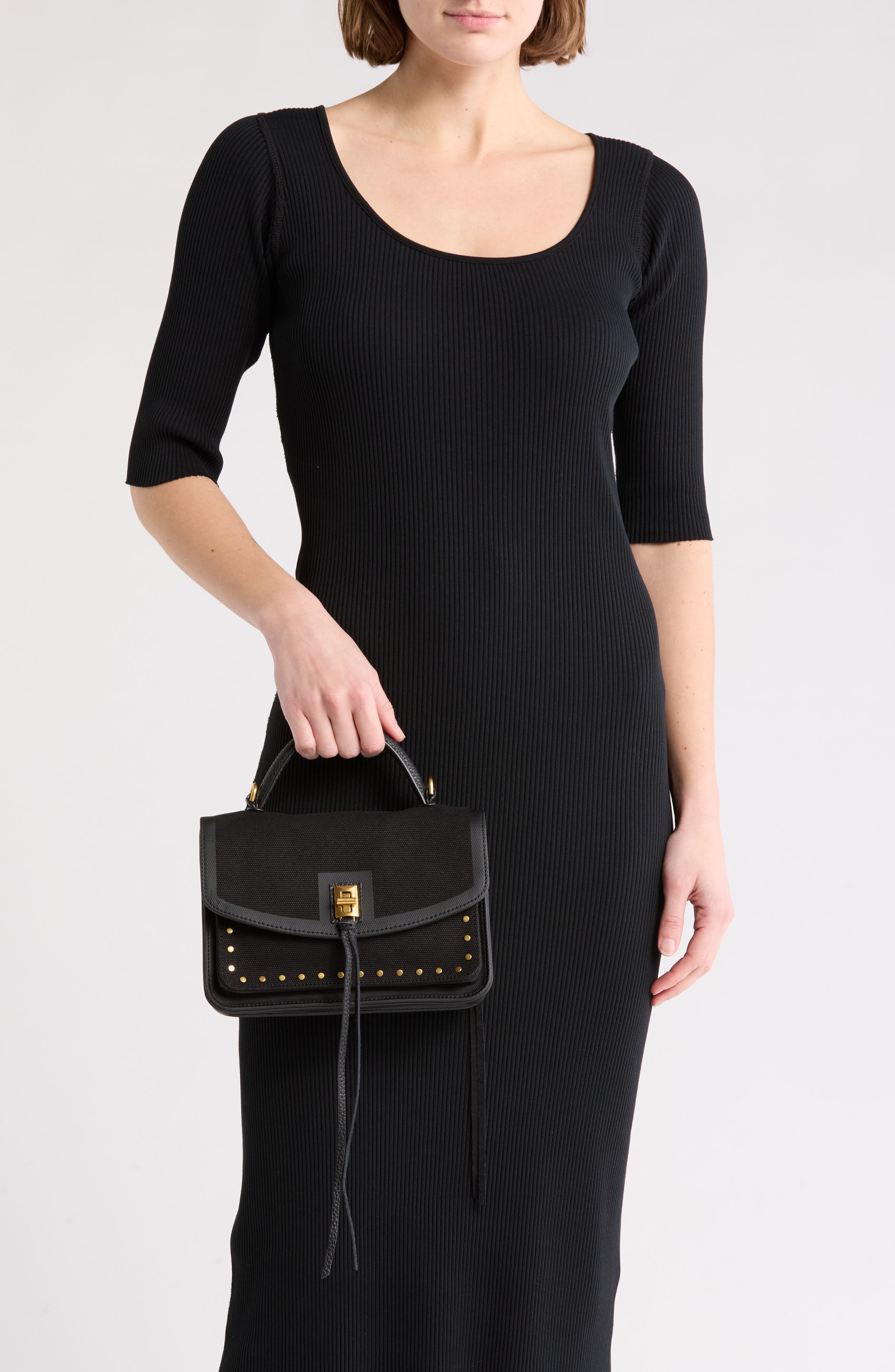 Rebecca Minkoff Darren Small Canvas Top Handle Satchel, Alternate, color, 