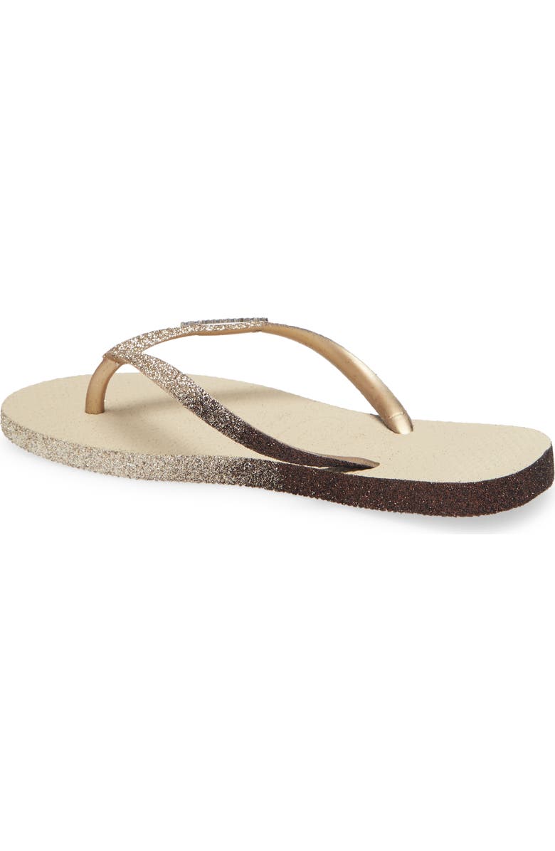 Havaianas Havianas Slim Sparkle Flip Flop, Alternate, color, Sand Grey
