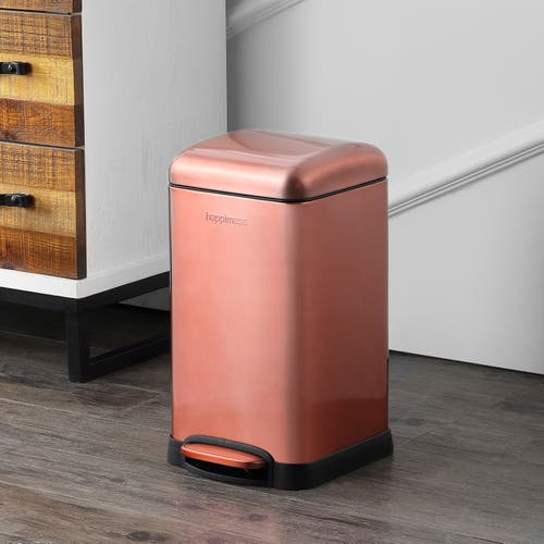 Happimess Betty Retro Mini 3.2-gallon Step-open Trash Can In Rose Gold