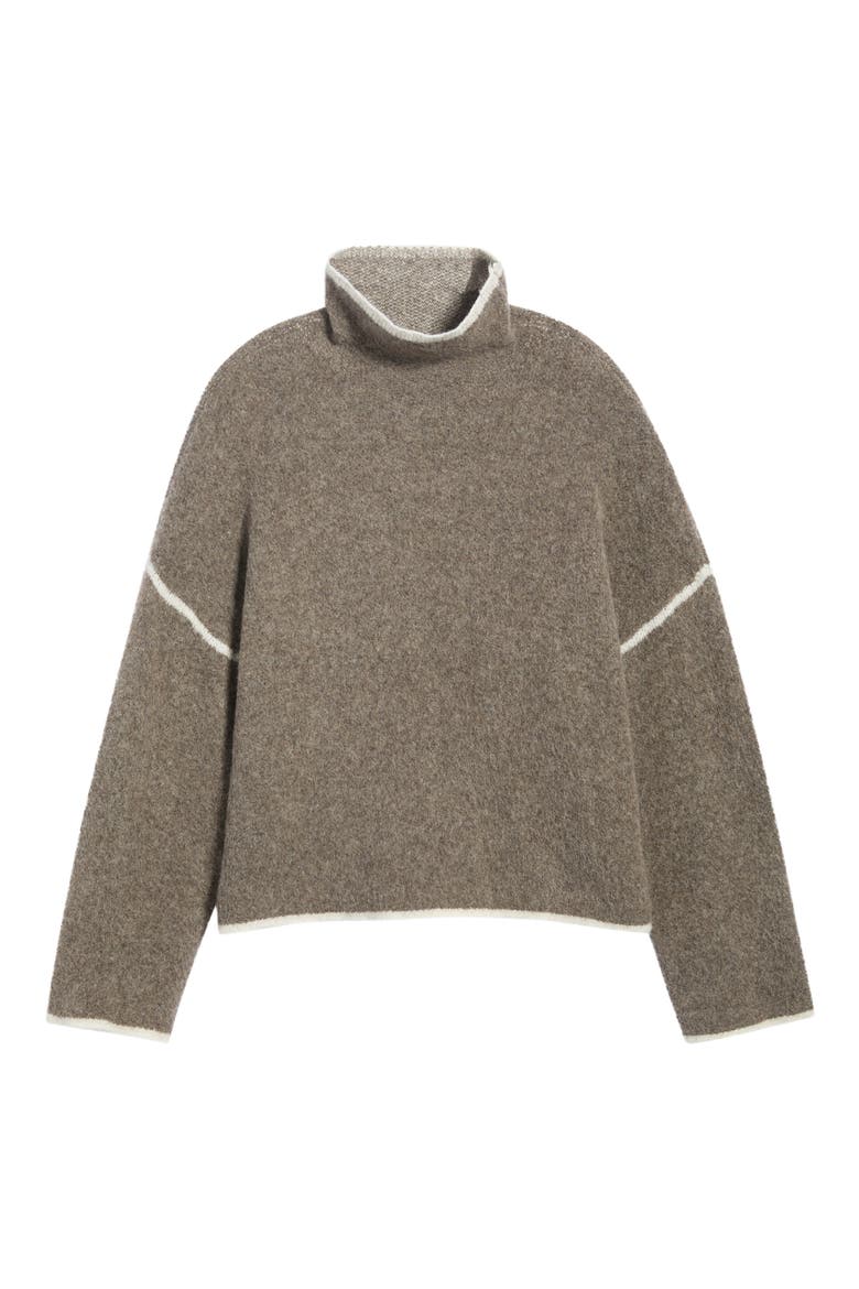 Brienne Relaxed Mock Neck Sweater, Main, color, MOCHA